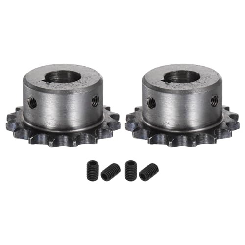 Produktbild von QUARKZMAN 2 Stück Kettenrad 06B-1, 10 Zähne, 10 Mm Bohrung, B-Typ, A3-Stahl Gehärtet – Für Fräsen, Bohrmaschinen Und Co.
