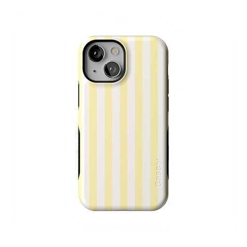 Casely iPhone 13 Mini Case | Yellow Stripes | Sunday Best | Compatible with MagSafe | Bold Protective Design