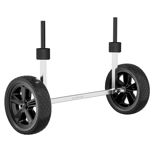 GanFindX Kayak Cart with Kayak Wheels, 240 lbs Heavy Duty Stainless Steel Kayak Dolly with Adjustable Width and Rubber Sleeves, for Kayak and Fishing Kayak Transport