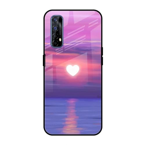 Image of SmashItUp Heart | Sky | Sun Designer Printed TPU Metal Case Mobile Back Cover for Realme 7