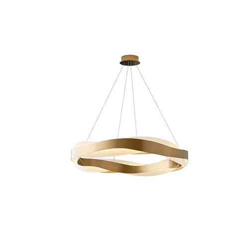 Lámpara de araña Grande para vestíbulo, Entrada, Techo Alto, Moderna lámpara LED Dorada con Control Remoto para Comedor y Escalera.