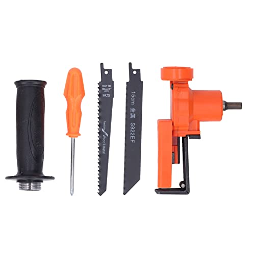 Electric Reciprocating Saw Converter, Reciprocating Saw Attachment Adjustable Guide Plate Position Time Saving for Wood Metal PVC Cutting