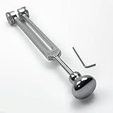 93.96Hz Schumann Tuning Fork with Attenuator - Sound Healing and Biofield Harmonization - Vibration Therapy Tools - Weighted Boot | Silver