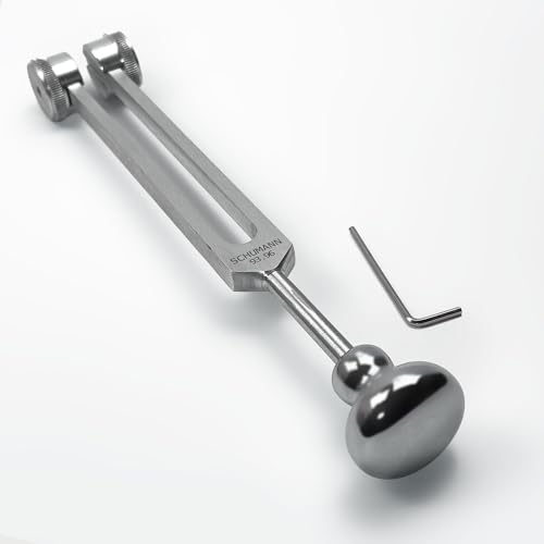 93.96 Hz Schumann Tuning Forks with Attenuator and Weighted Boots in Silver