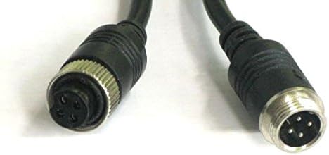 Four Cameras Heavy Duty Weather Resistant Rear View Camera Trailer Cable & Receptacle Set with 7-Contact Plug and Socket (33ft Extended Cable Included. - by YanTech USA