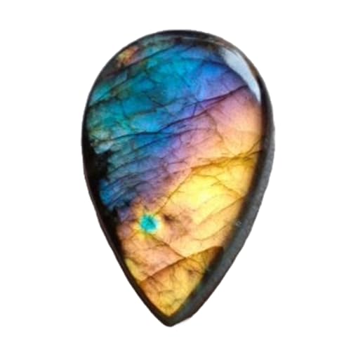 Labradorite naturelle poire 31x20mm, pierre gemme d'exception pour bague et pendentif