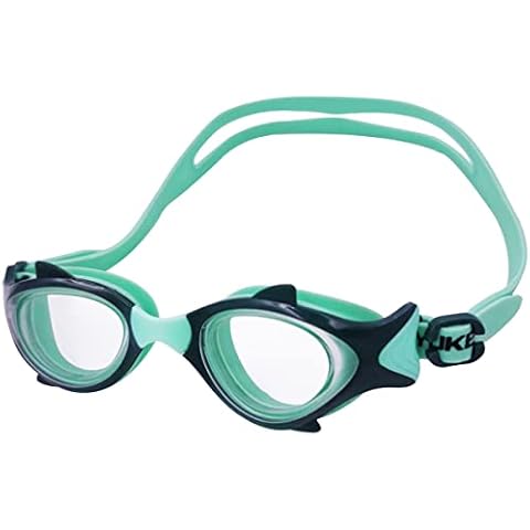 I Kua Fly Kids Swimming Goggles Junior Children Swim Glass for Girls Boys Early Teens Age 3-15 Anti Fog Leakproof Goggles with Clear Vision Cover