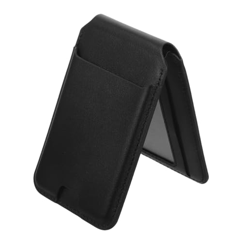 Cartera magnética para móvil negra con soporte plegable y tarjetero