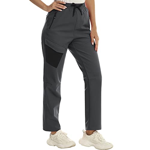 Pantalon Ski Femme Hiver Imperméable Pantalon Randonnée Thermique Pantalon Sports d'hiver Gris M Cover