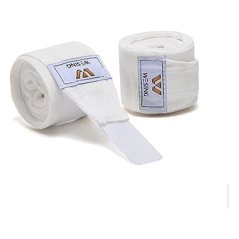 Wesing Boxing Hand Wraps 180 Inch Hand Wraps for Boxing Gloves Men Women Wrist Wraps with Thumb Loop Bandages for Muay Thai MMA Kickboxing and Other Martial Arts (White) Cover