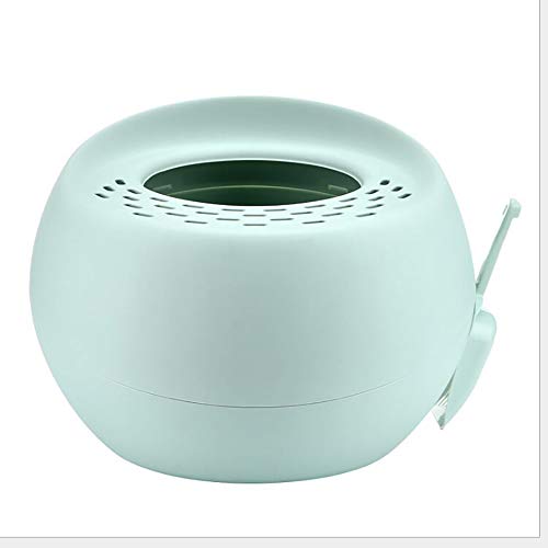 LYzpf Katzentoilette Hauskatzen Runden Geschlossenes Schön Große Katzenklo Katzen Toiletten Geruchsfrei Umweltfreundlich Kätzchen Toilette,Blue Cover
