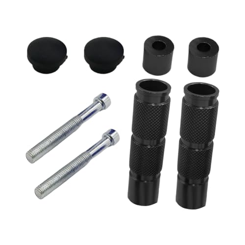 Footrests - Motorcycle Foot Pegs - Aluminum Alloy Bike Foot Pegs for Passenger - Heavy-Duty Non-Slip Cycle Floorboards Replacement for Mountain Riding Cycling Modifications