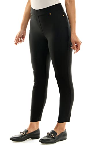 Zac & Rachel Women's Pull on Ankle Pant with Pocket Studs