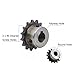 10-12Teeth Sprocket 06B Industrial Drive Wheel Single with Hole 10-22mm Keyway 4-6mm 1Pcs(16mm (Keyway 5mm),12 Teeth)