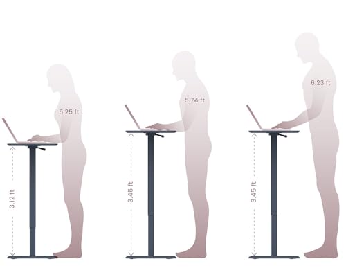 Image of TopJob ANYDESK FOLD Mobile Standing Desk, Portable with Lockable Wheels, Foldable Stand Desk, Rolling Computer Workstations, Used for Home, Couch Side Table, Bedside Table in Bed Room Kitchen