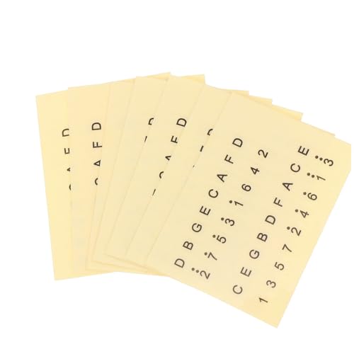 BESTonZON 6pcs Yellow Kalimba Scale Stickers Read Note Decals for Thumb Piano Beginners Durable and Lightweight Music Accessories for Enhanced Learning Experience