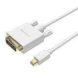 Mini DisplayPort to DVI Cable,Thunderbolt to DVI Adapter,Microsoft Surface Pro 6 5 4 3 Video Display Converter Cord,Mini DP to DVI for Mac,MacBook Pro,Air,MS Surface Book to Monitor,Projector,TV,6FT