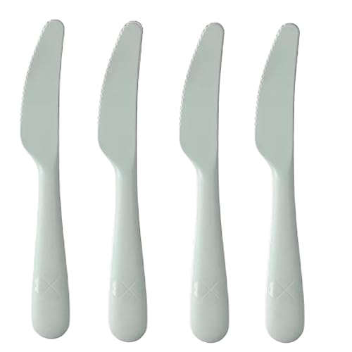 IKEA Kalas Besteck-Set für Kinder, Baby, Kleinkind, 4 Stück, grüne Messer, BPA-frei