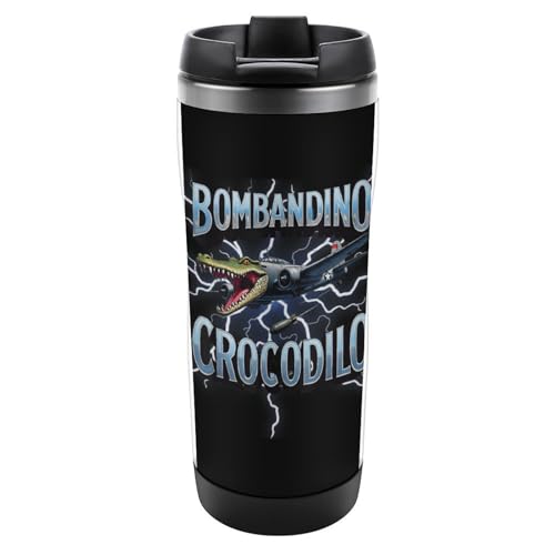 ボンバルディーノ クロコディロ イタリアンブレインロット 水筒 子供用 グッズ マグボトル 380ml 直飲み 魔法瓶 男の子 女の子 ステンレス 保温保冷 おしゃれ アニメ 学生用 アウトドア スポーツ 通園 通学 プレゼント