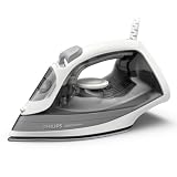 Philips 2000 Series Steam Iron - Up to 25g/min Continuous Steam. 2000W. 250ml Water Tank. Fast Wrinkle Removal. 4 Steam Settings. Ceramic Soleplate. Lightweight for Easy Ironing. Grey (DST2020/80)