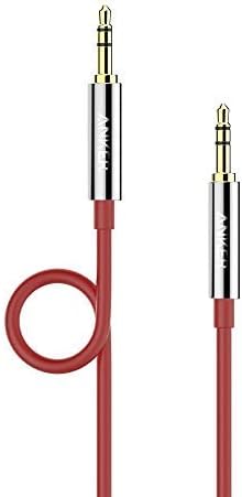 Anker® 3.5mm Premium Auxiliary Audio Cable (4ft / 1.2m) AUX Cable for Beats Headphones, iPods, iPhones, iPads, Home/Car Stereos and More (Red)