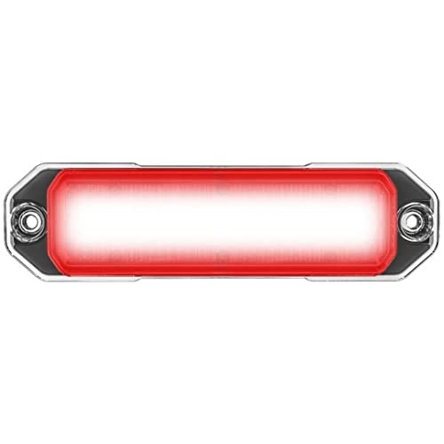 Speedtech Lights Z-6 Tir 18W Led Strobe Light For Police Cars, Construction Trucks, Service Vehicles, Plows, Emergency Vehicles. Surface Mount Grille Flashing Hazard Beacon Light - Red/Red #TOP4