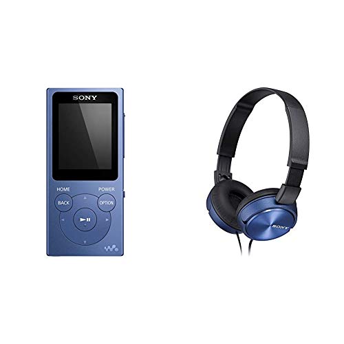 Sony NWE394L.CEW 8 Go Walkman Lecteur MP3 avec Radio FM – Bleu & MDR-ZX310L Casque Pliable – Bleu - Les Beatles, Paul McCartney, John Lennon, RIngo Starr, George Harrison Sony NWE394L.CEW 8 Go Walkman Lecteur MP3 avec Radio FM - Bleu & MDR-ZX310L Casque Pliable - Bleu