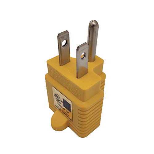 Parkworld UL Listed NEMA 5-15P to 5-20R T-Blade Adapter, Household Regular 5-15 Plug to 5-20 Receptacle (1-Piece)