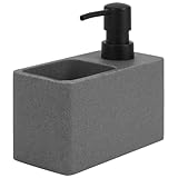 Distributeur de liquide vaisselle pour la cuisine — grande capacité, remplissage facile grâce à sa pompe amovible et sa large ouverture, support pour éponge de cuisine