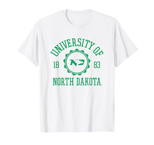 North Dakota Fighting Hawks Stamp White Officially Licensed T-Shirt