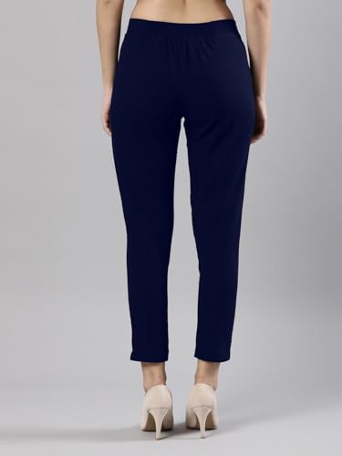 Image of Femmora Comfortable Fit Solid Straight Pant, Breathable Cotton Fabric with Side Zip Button Closure, for Women, Pack of 1