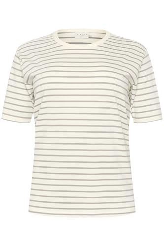 T-shirt rayé en maille douce parfait pour les sorties estivales et le bureau