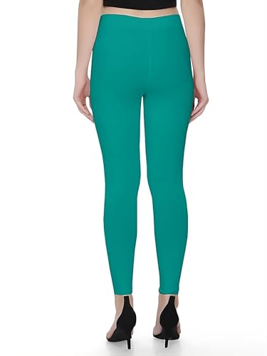 Image of ZAYANQA Combo of 2 Slim Fit Women /Girls Solid Stretchable Cotton Ankle Length Leggings with Ultrasoft Wide Elastic Waistband |Comfortable |Fashionwear|