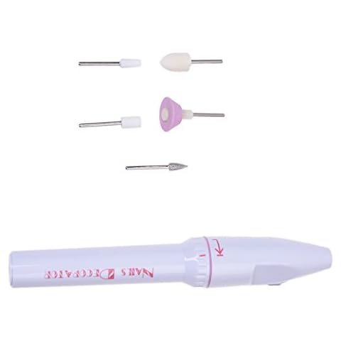 niceEshop(TM) 5 Bits Electric Manicure Nail Drill File Grinder Grooming Kit Cover