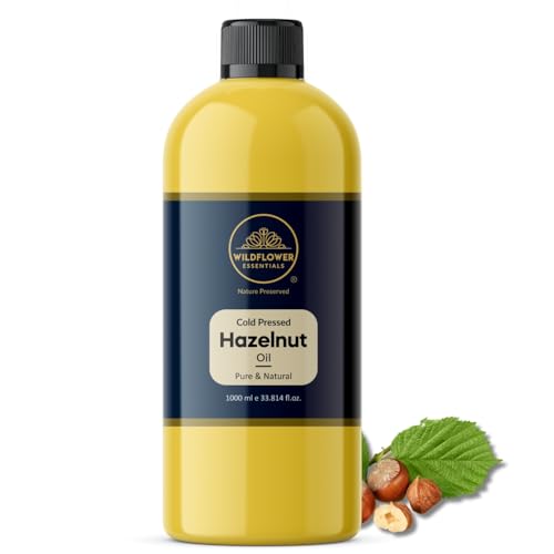 Image of Hazelnut Oil Cold Pressed 100% Pure & Natural 1 L (1000 ml) For Face, Hair, Skin, Body