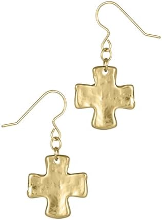 James Michelle Chunky Cross Earrings for Women – 3-Year Color Gua...