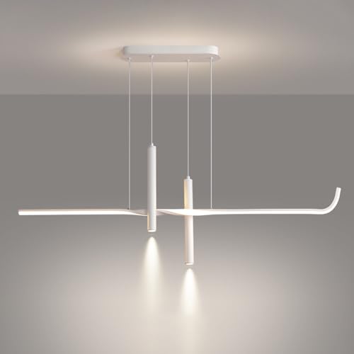 Lampe à suspension LED géométrique ultra fine pour salle à manger