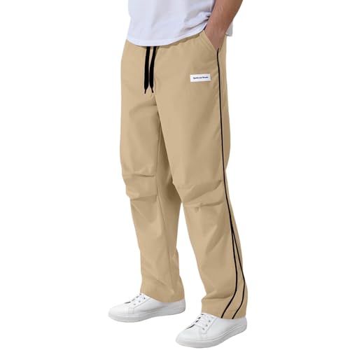 Pantalon élégant homme en toile stretch de coton supérieure noir ample