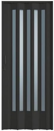 Porta Sanfonada Pvc Translúcida 210x60cm Bcf Preto