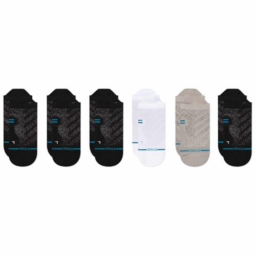 Image of Stance Light Performance Tab Socks Bundle - 3-Pack Black & 3-Pack Multicolor, Large (6 Pairs)