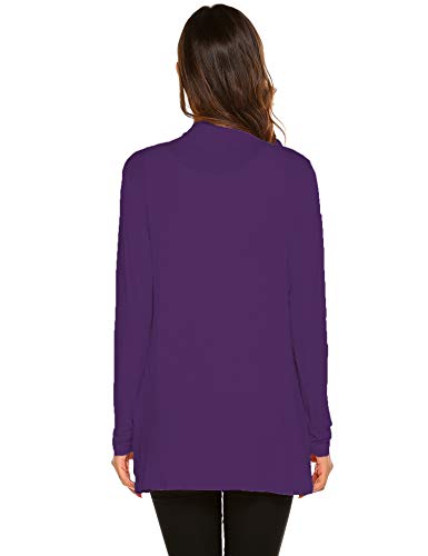 Image of Newchoice Womens Casual Lightweight Long Sleeve Cardigan Soft Drape Open Front Fall Dusters (S-3XL)