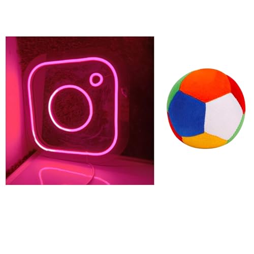 Image of EITHEO Stuffed Animal Plushie Stuffed Toy for Kids (Neon Instagram +Ball)