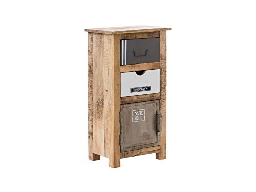 Woodkings® Bad Unterschrank Pune Holz Natur rustikal und Metall...