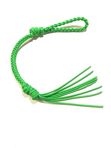 riding quirt hand braided neon green riding crop