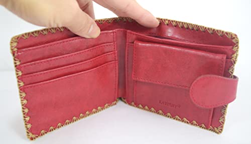 Cute Cherry Embroidered Vegan Leather Bi-Fold Wallet for Women – Adorable and Functional Design (Red, Medium)4