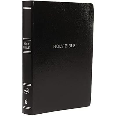 NKJV Holy Bible, Giant Print Center-Column Reference Bible, Black Leather-look, Thumb Indexed, 72,000+ Cross References, Red Letter, Comfort Print: ... Version: Holy Bible, New King James Version