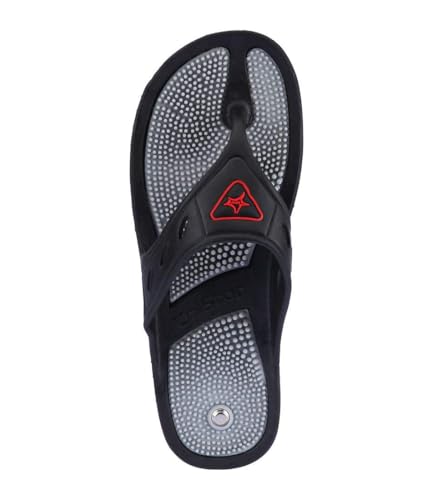 Image of Acupressure slippers for foot massage with magnetic Unisex-Adult (7, Black)