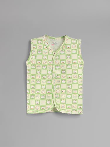 Image of HELLCAT 100% Cotton Front Open Jhabla Vest & T Shirt for Babies - Pack of 5 (Unisex,Sleeveless)