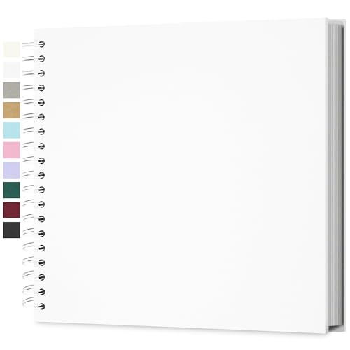 Fotoalbum zum Selbstgestalten, Scrapbook Fotobuch zum Einkleben, Archivqualität säurefrei DIY Geschenk für Baby, Familie, Jahrestag, Geburtstag, Valentinstag und Hochzeit