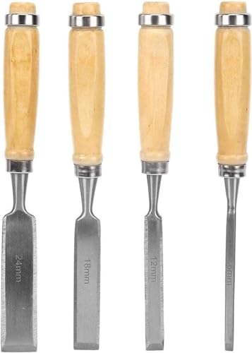 kippen 1087X Lot de 4 ciseaux pour le travail du bois